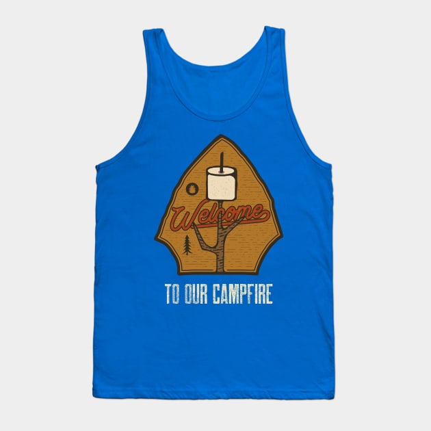 Welcome to Our Campfire / Retro Design / Camping Lovers / Vintage Design Tank Top by Redboy